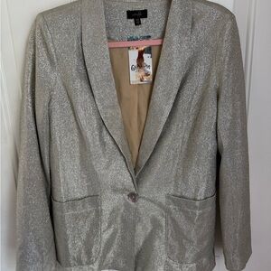 NWT  Women's Silver Blazer sz Small